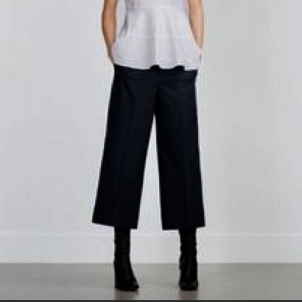 ZARA Knit Wide leg Capri Pant